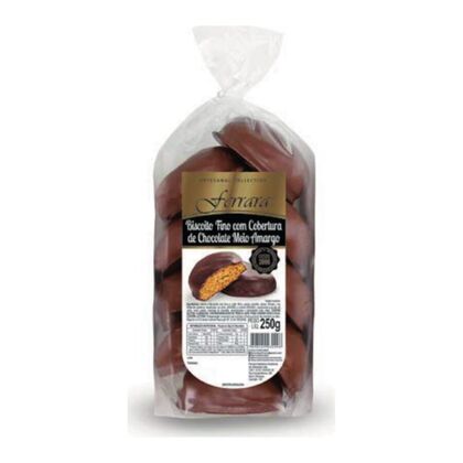 Biscoito Fino com Cobertura de Chocolate Meio Amargo